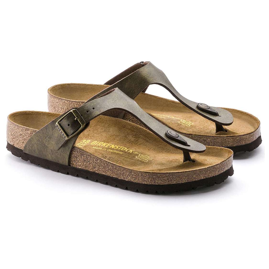 Gold Brown Birkenstock Gizeh Birko-Flor Women's Thong | EwQ7ttAOnPp