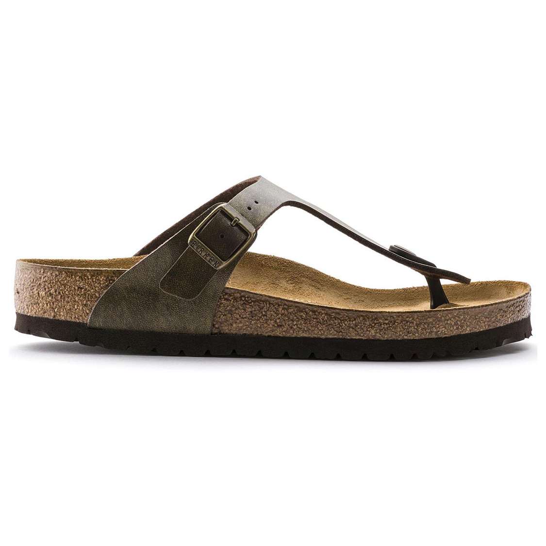 Gold Brown Birkenstock Gizeh Birko-Flor Women's Thong | EwQ7ttAOnPp