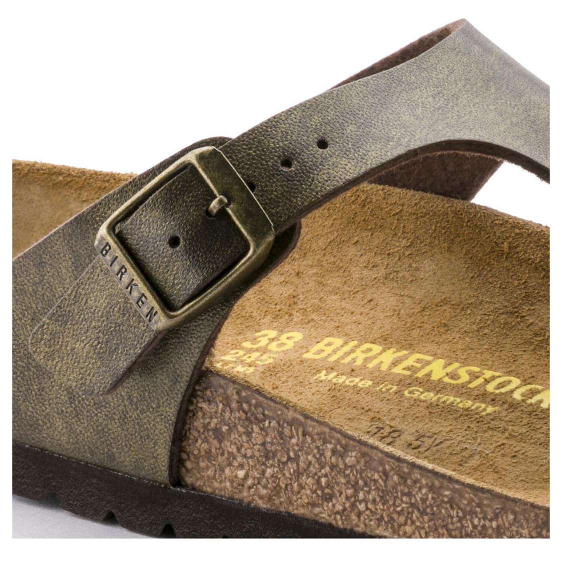 Gold Brown Birkenstock Gizeh Birko-Flor Women's Thong | EwQ7ttAOnPp