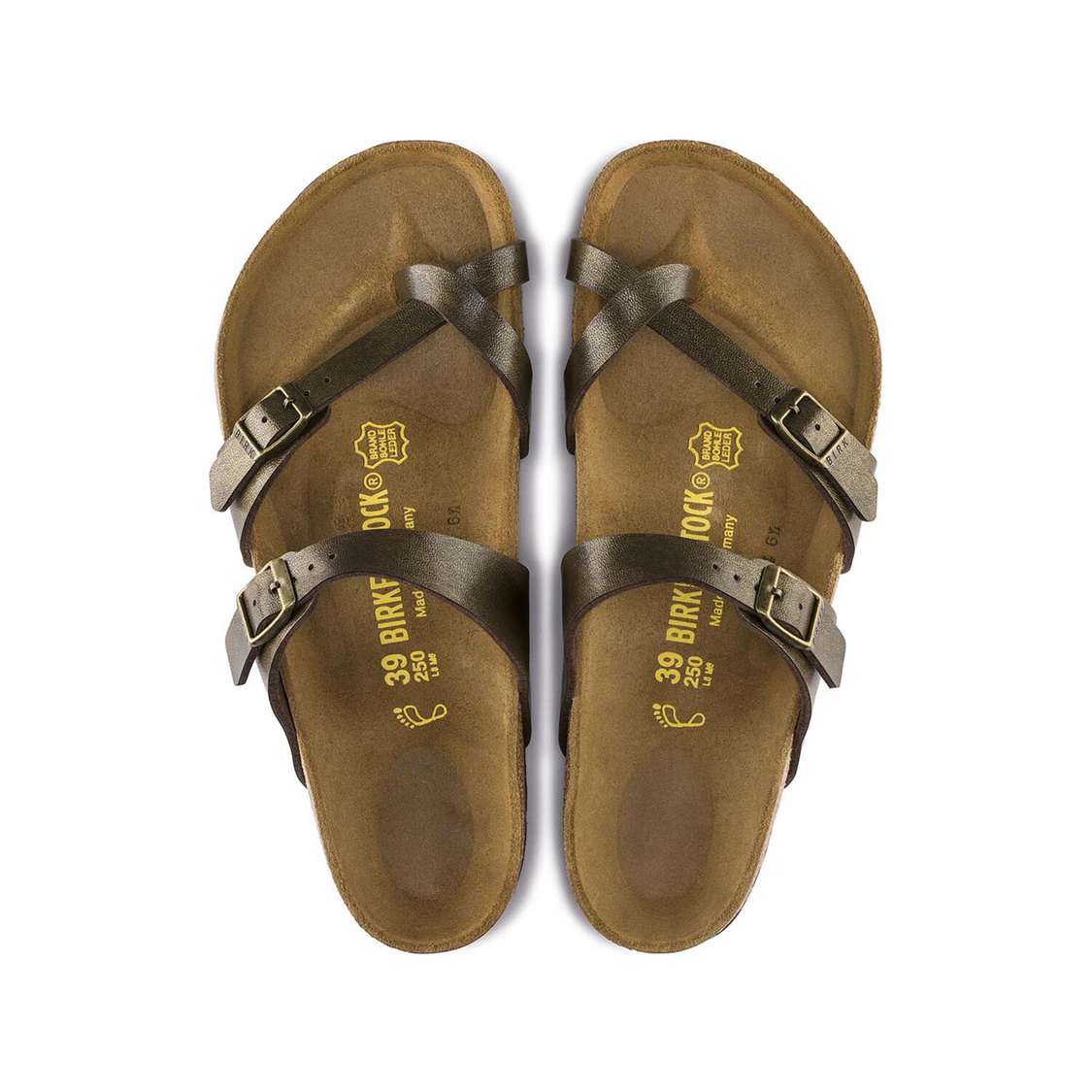 Gold Brown Birkenstock Mayari Birko-Flor Women's Thong | WyJTmr3UXsG