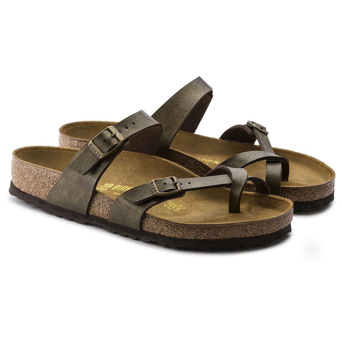 Gold Brown Birkenstock Mayari Birko-Flor Women's Thong | WyJTmr3UXsG