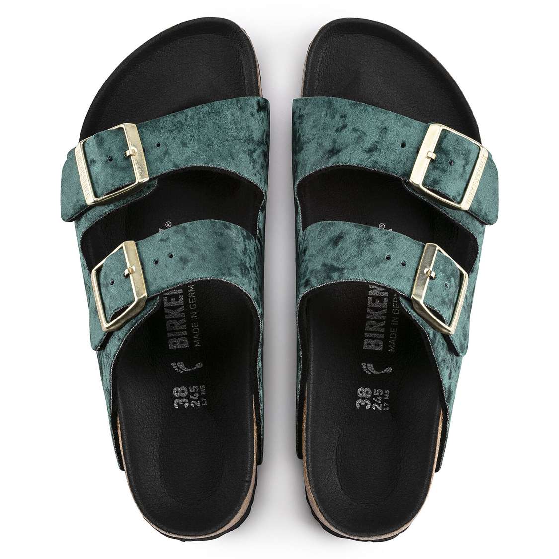 Green Birkenstock Arizona Textile Women's Two Strap Sandals | wJg9Hq3T8xY