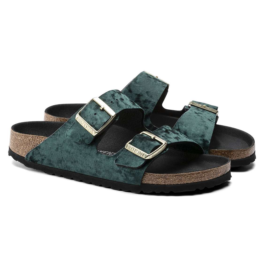 Green Birkenstock Arizona Textile Women's Two Strap Sandals | wJg9Hq3T8xY