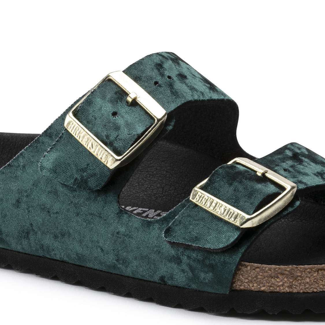 Green Birkenstock Arizona Textile Women's Two Strap Sandals | wJg9Hq3T8xY