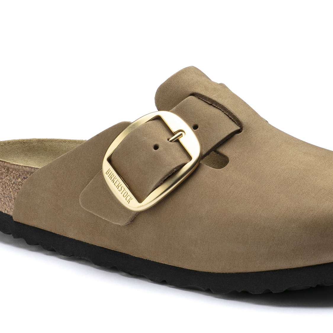 Green Birkenstock Boston Big Buckle Nubuck Leather Women's Clogs | Yq7Xemlayaa