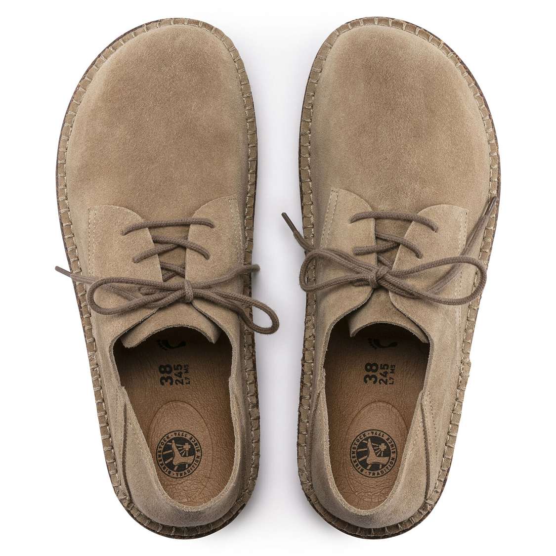 Green Birkenstock Gary Suede Leather Men's Lace Up Shoes | Q2nDUDDlHIo