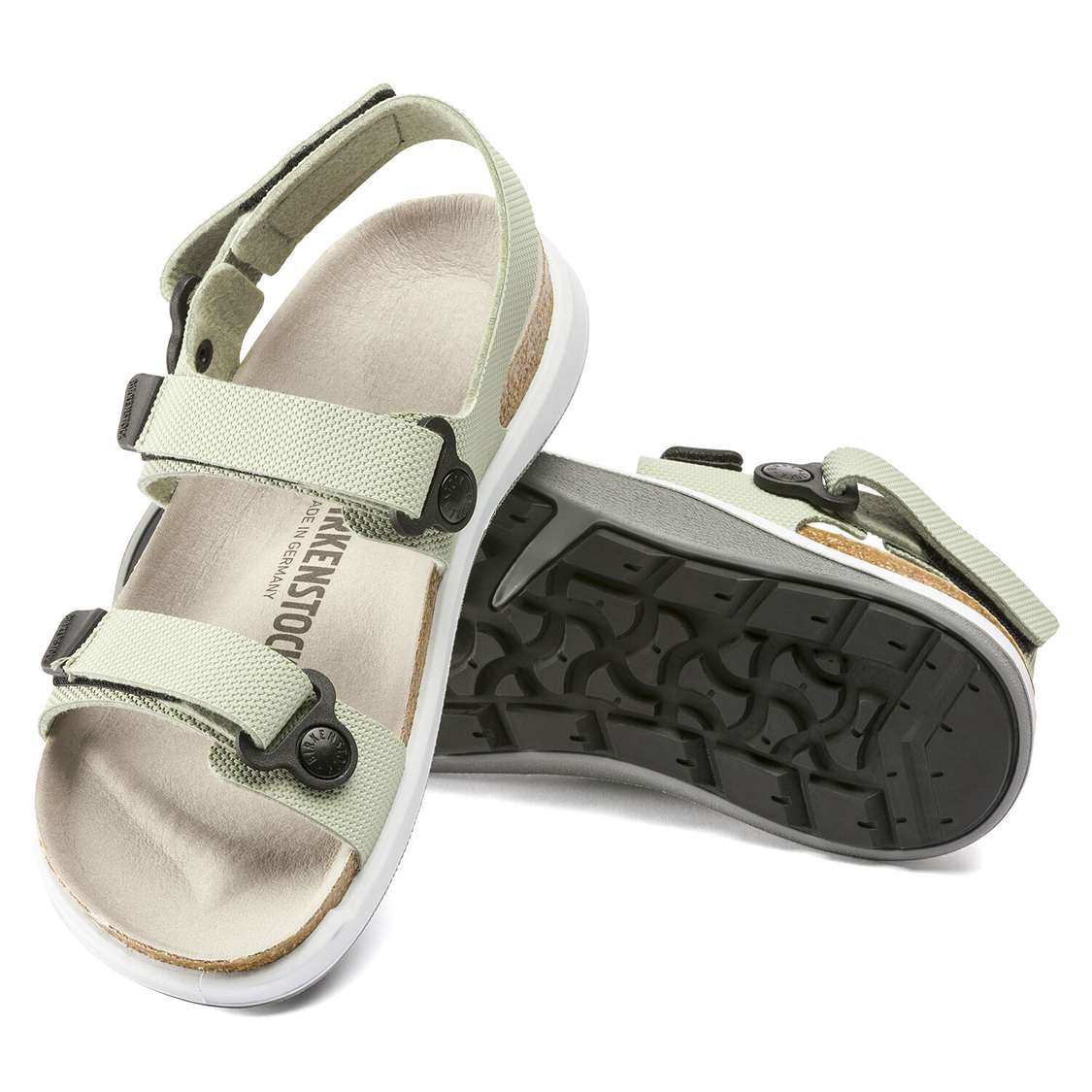 Green Birkenstock Kalahari Birko-Flor Women's Back Strap Sandals | PWpmg2SzdaG