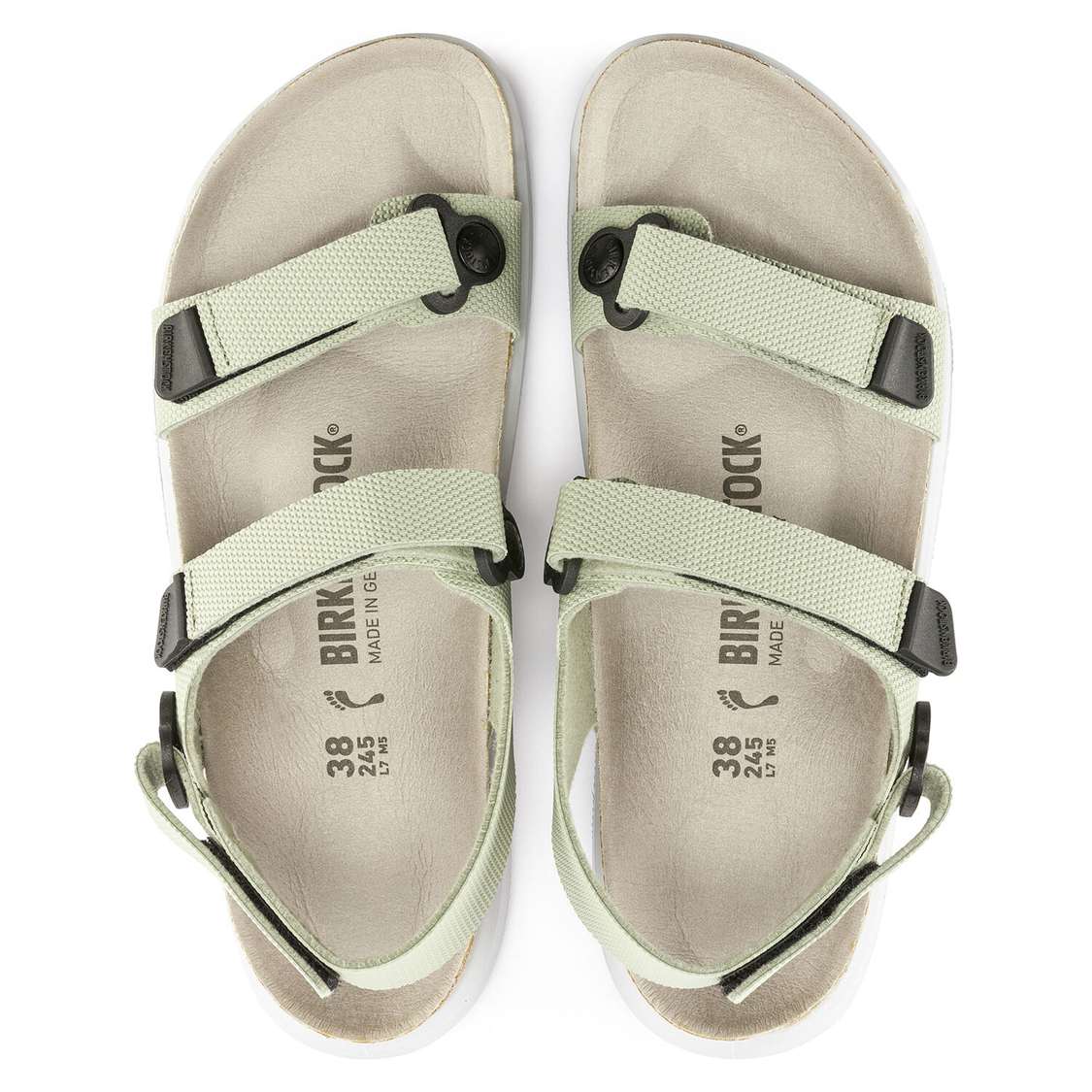 Green Birkenstock Kalahari Birko-Flor Women's Back Strap Sandals | PWpmg2SzdaG