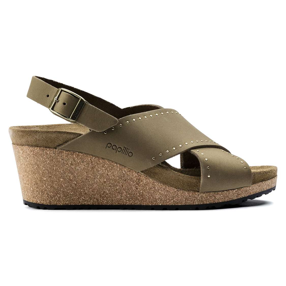 Green Birkenstock Samira Nubuck Leather Women's Wedges Sandals | t9vS5UuL9JB