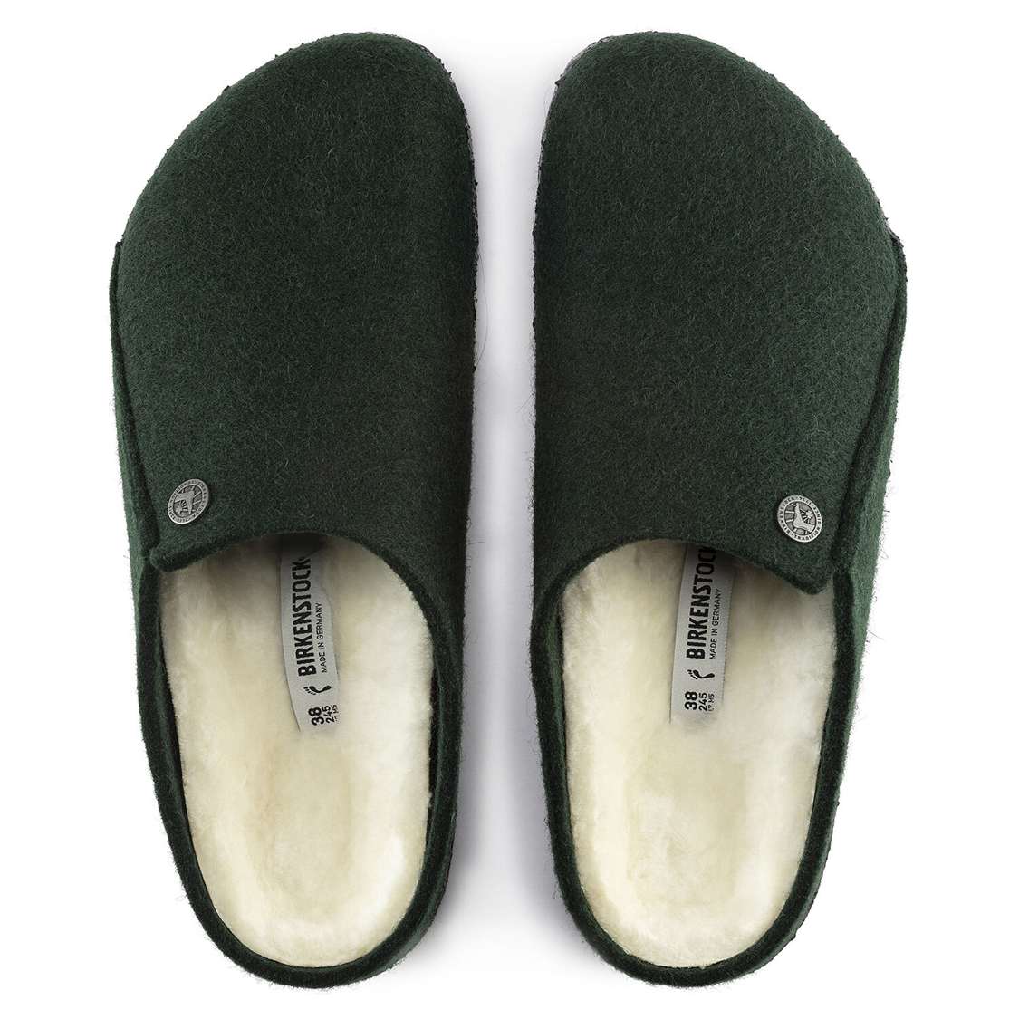 Green Birkenstock Zermatt Wool Felt Men's Clogs | Ys6mBYslS89