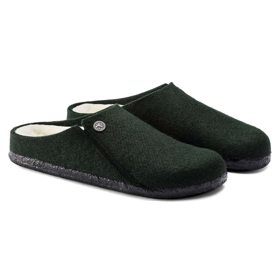 Green Birkenstock Zermatt Wool Felt Men's Clogs | Ys6mBYslS89