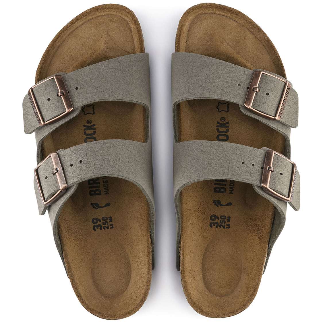 Grey Birkenstock Arizona Birkibuc Women's Two Strap Sandals | QxgasIv4Lyq