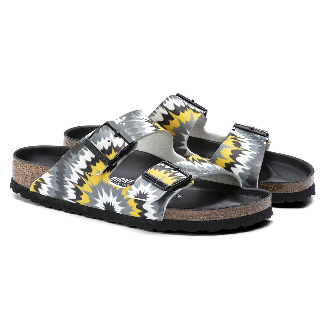 Grey Birkenstock Arizona Birko-Flor Women's Two Strap Sandals | mcGrQytK4xV