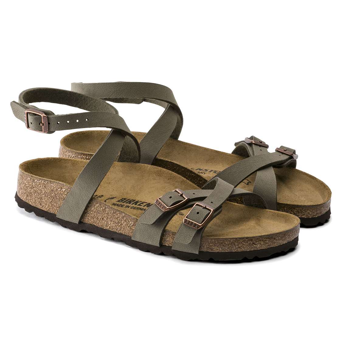 Grey Birkenstock Blanca Birkibuc Women's Multi Strap Sandals | oaNRbRC55tg