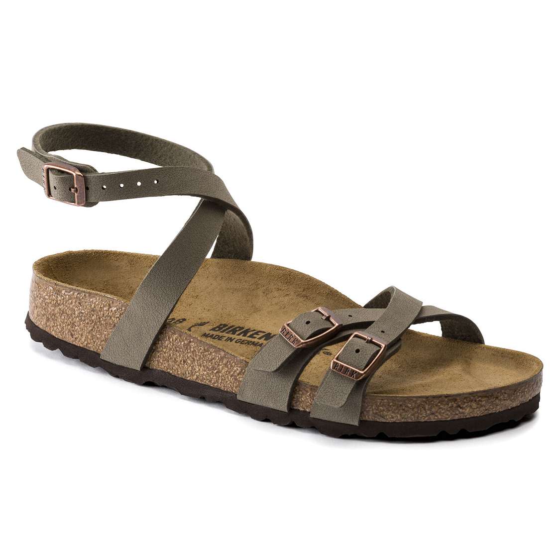 Grey Birkenstock Blanca Birkibuc Women\'s Multi Strap Sandals | oaNRbRC55tg