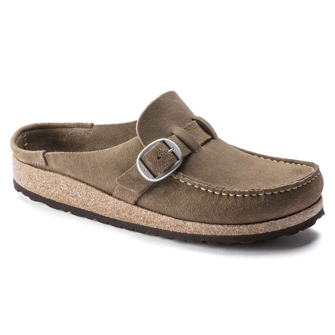 Grey Birkenstock Buckley Suede Leather Women\'s Clogs | CFg27KYLarX