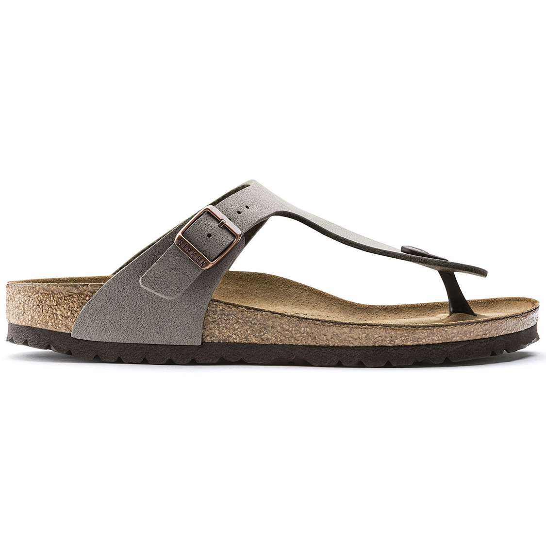 Grey Birkenstock Gizeh Birkibuc Men's One Strap Sandals | lPZPYWFOPmg