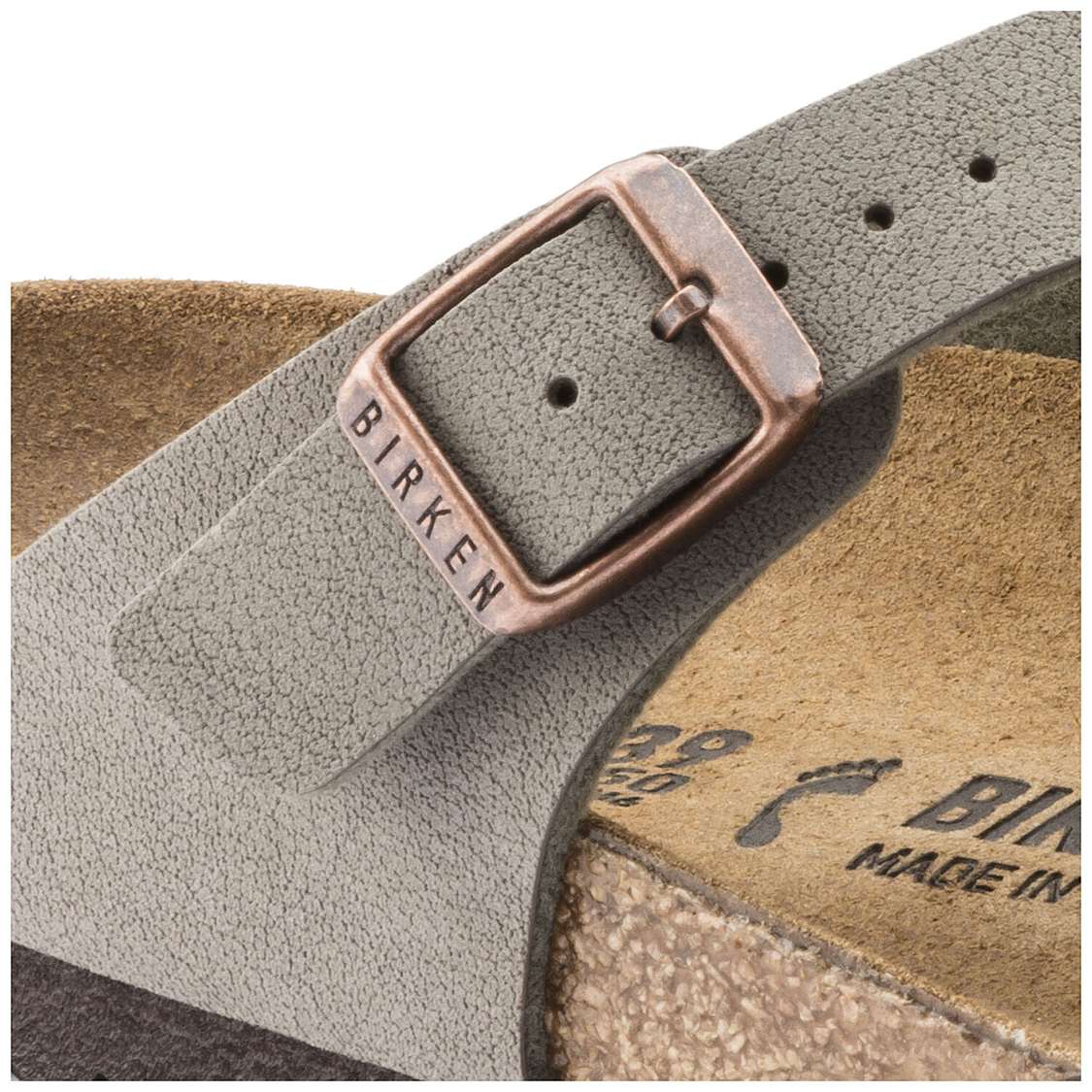 Grey Birkenstock Gizeh Birkibuc Men's One Strap Sandals | lPZPYWFOPmg