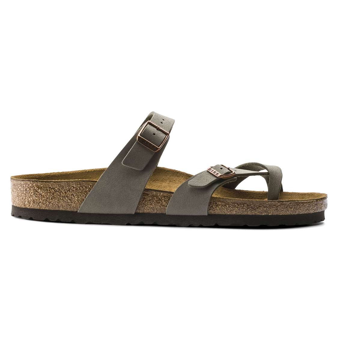 Grey Birkenstock Mayari Birkibuc Women's Two Strap Sandals | TF25VDHeYM9