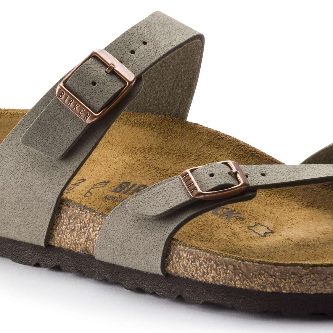 Grey Birkenstock Mayari Birkibuc Women's Two Strap Sandals | TF25VDHeYM9