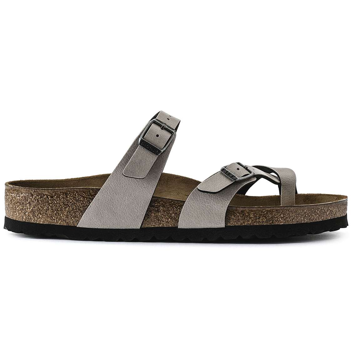 Grey Birkenstock Mayari Birko-Flor Women's Two Strap Sandals | 6THn2UOBLBy