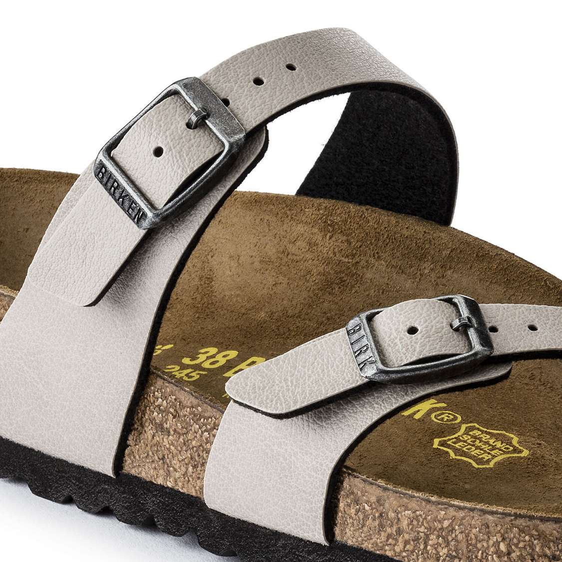 Grey Birkenstock Mayari Birko-Flor Women's Two Strap Sandals | 6THn2UOBLBy