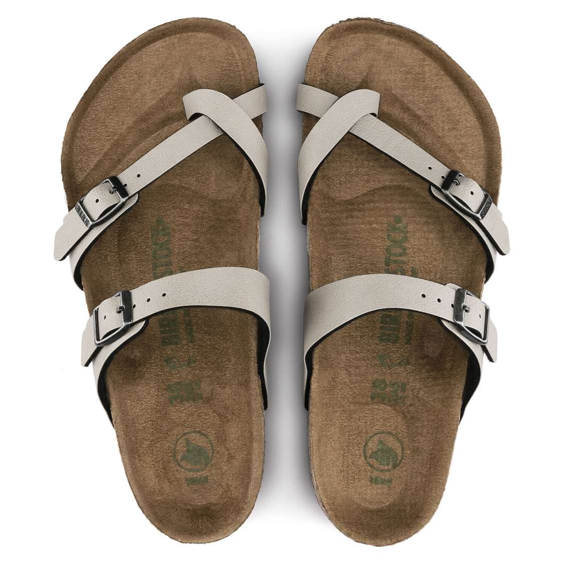 Grey Birkenstock Mayari Vegan Birko-Flor Women's Two Strap Sandals | 15vudPKVxSL