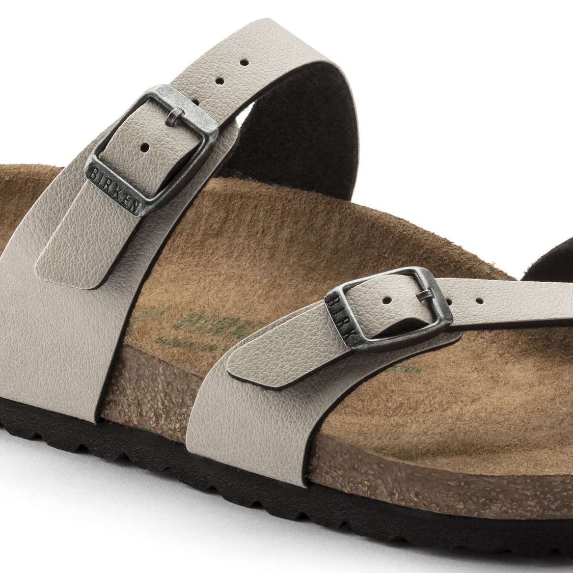 Grey Birkenstock Mayari Vegan Birko-Flor Women's Two Strap Sandals | 15vudPKVxSL