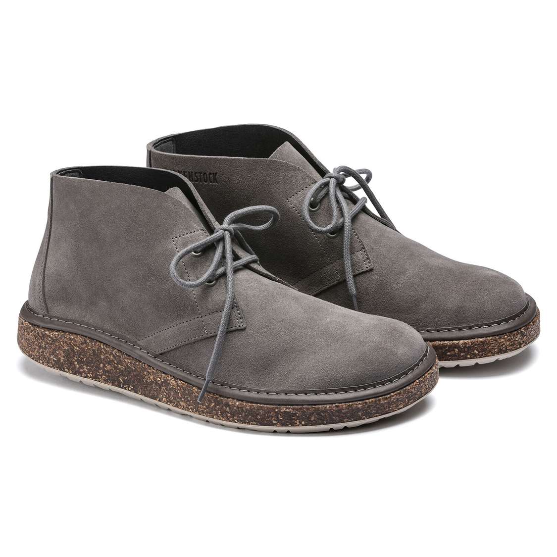 Grey Birkenstock Milton Suede Leather Men's Boots | cDVV5ajRm53