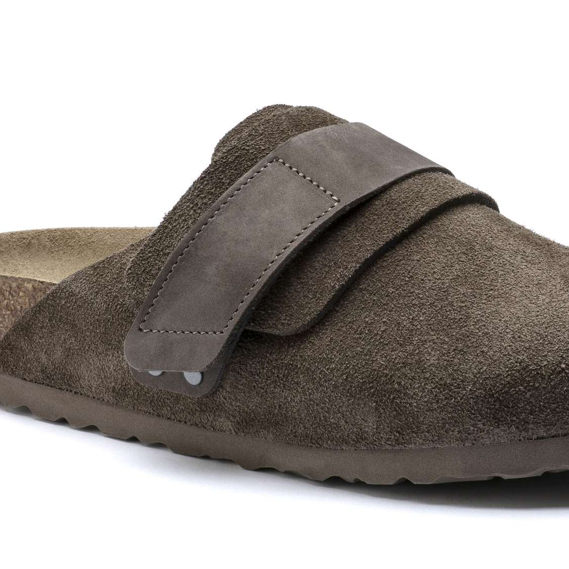 Grey Birkenstock Nagoya Suede Leather Men's Clogs | cBKRaFuxrdz