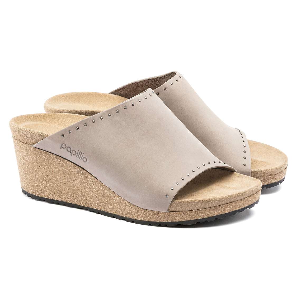 Grey Birkenstock Namica Nubuck Leather Women's Wedges Sandals | TMqVfD7hsq2