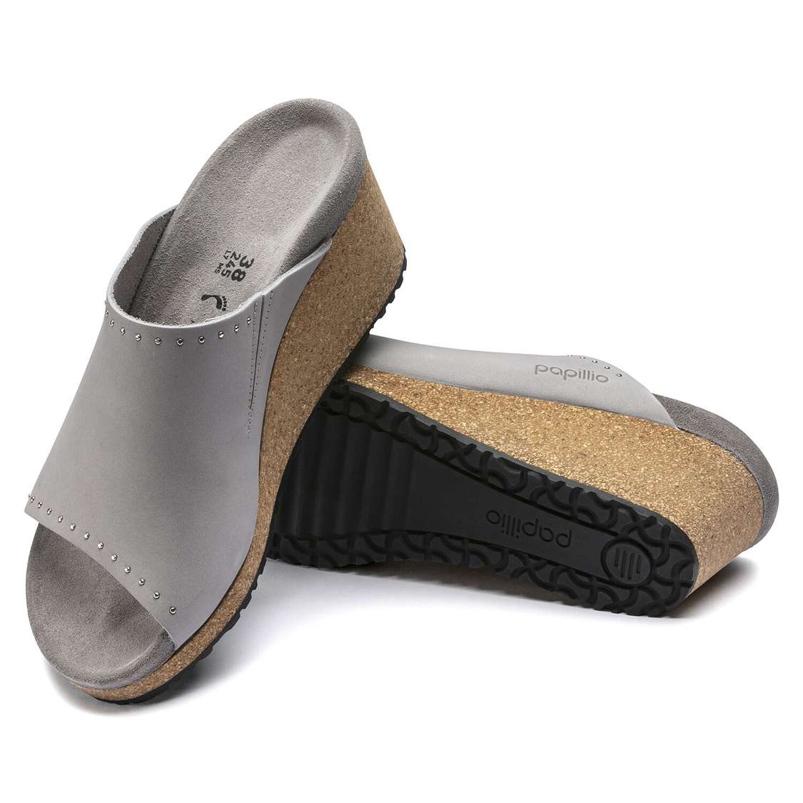 Grey Birkenstock Namica Nubuck Leather Women's One Strap Sandals | pjphpFtcudM