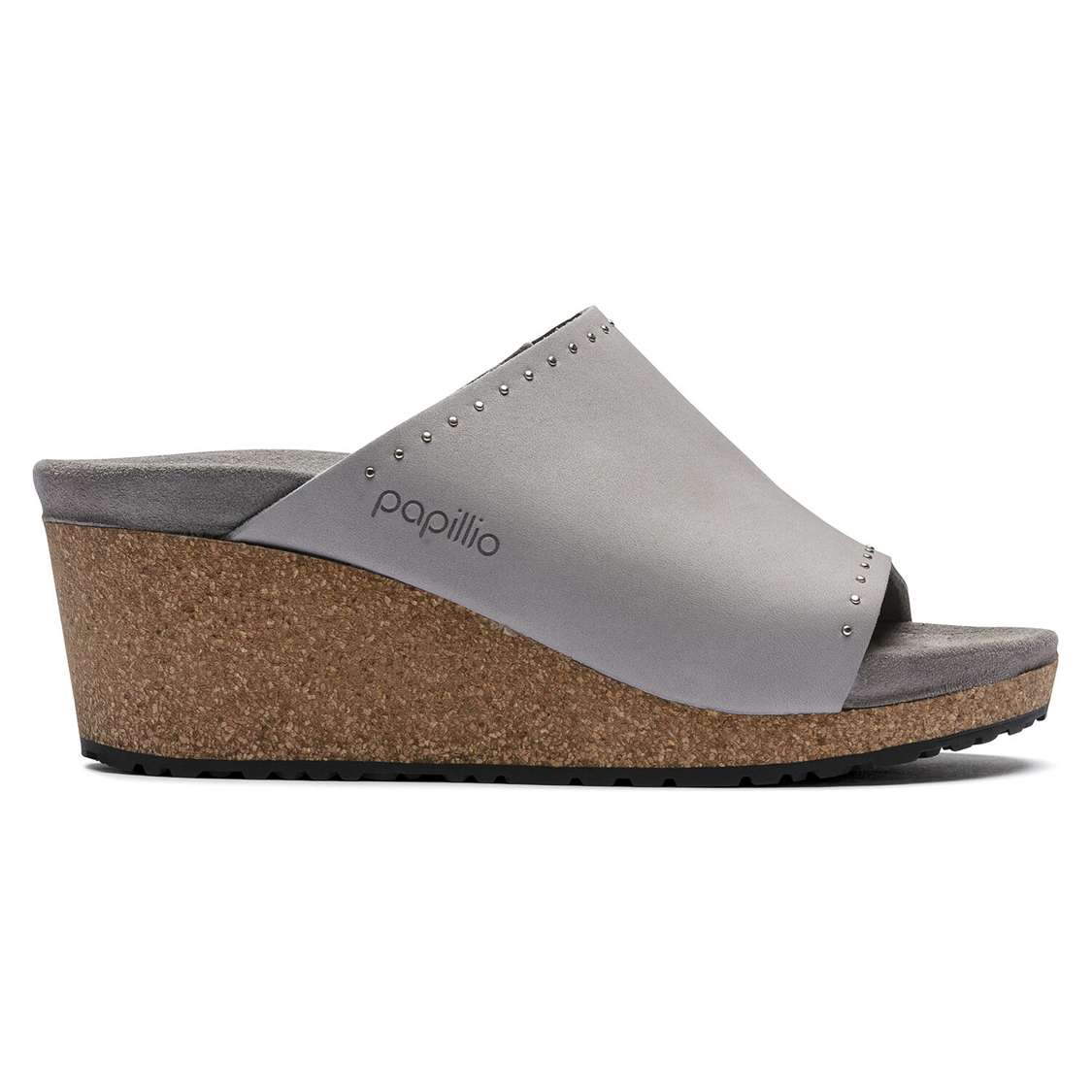 Grey Birkenstock Namica Nubuck Leather Women's One Strap Sandals | pjphpFtcudM