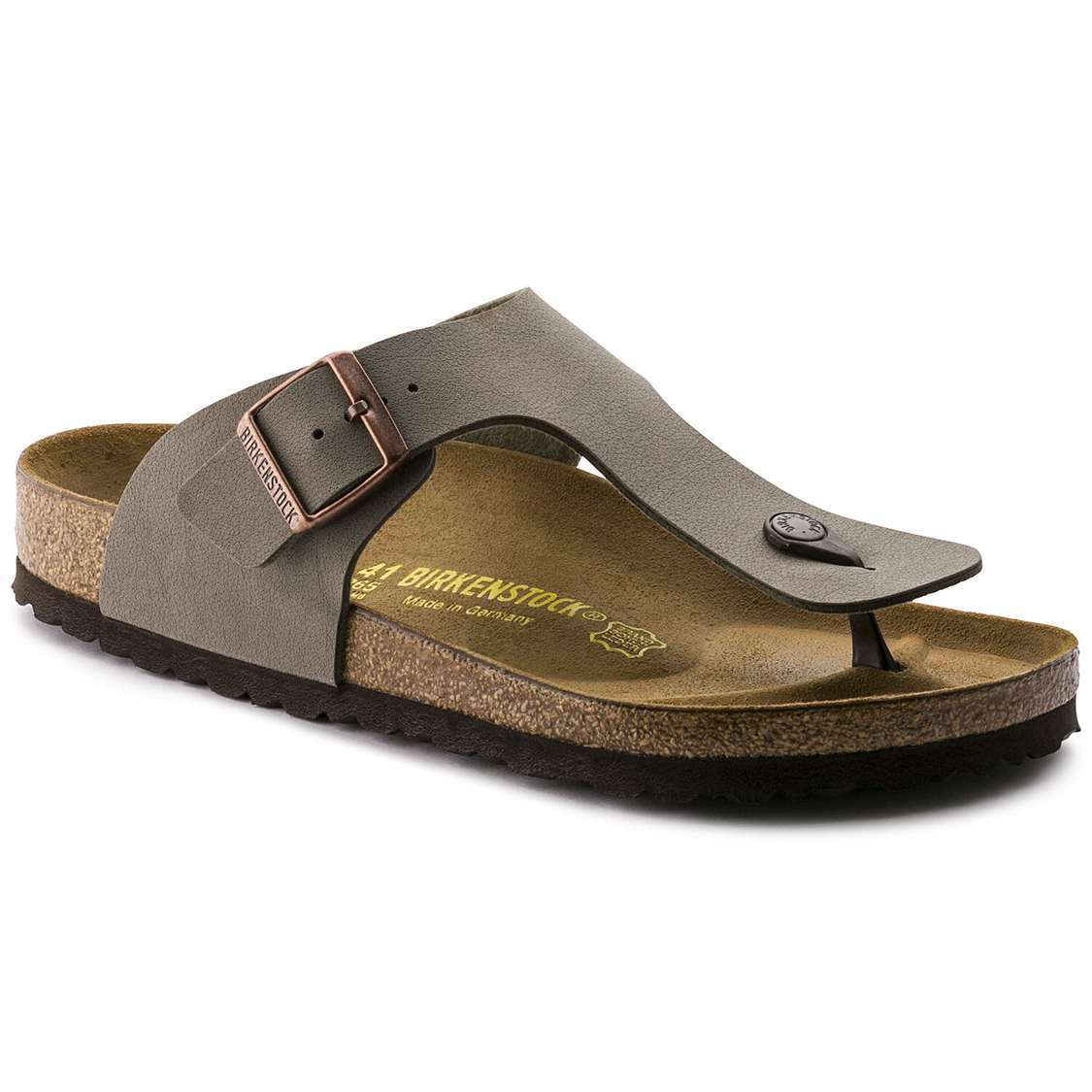 Grey Birkenstock Ramses Birkibuc Men\'s One Strap Sandals | UWhnmVrIslm