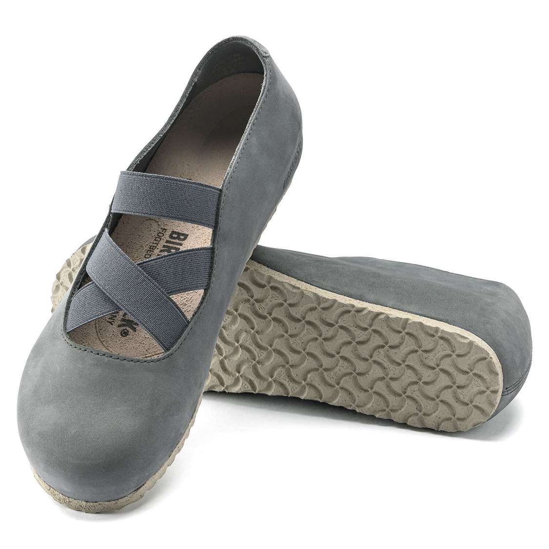 Grey Birkenstock Santa Ana Nubuck Leather Women's Low Shoes | 5Qt7YkT9zeJ