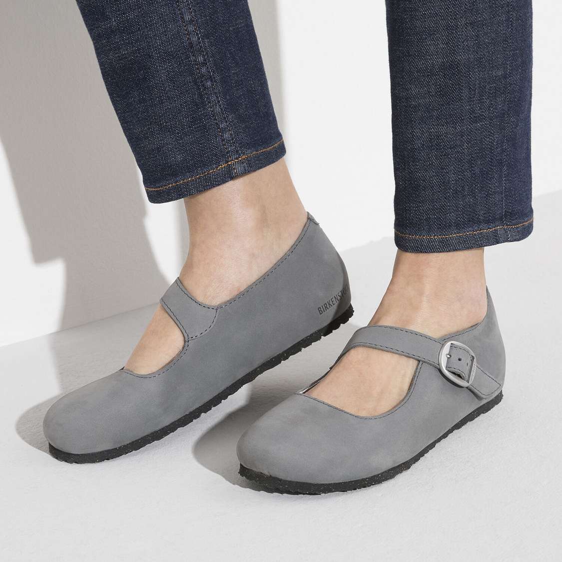 Grey Birkenstock Tracy Nubuck Leather Women's Low Shoes | R6orj2aPtFZ