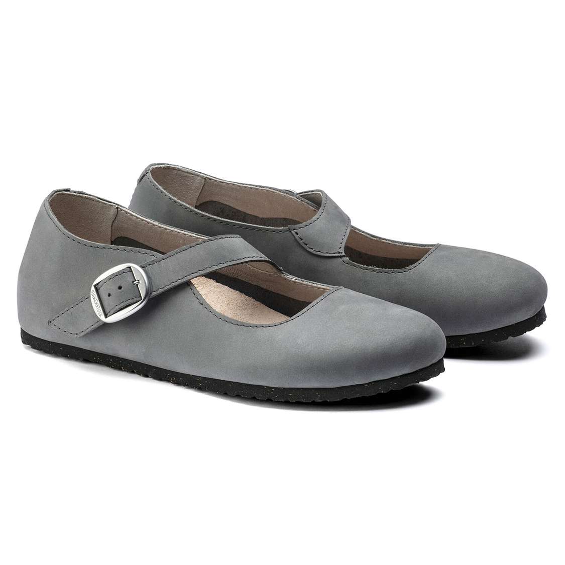 Grey Birkenstock Tracy Nubuck Leather Women's Low Shoes | R6orj2aPtFZ