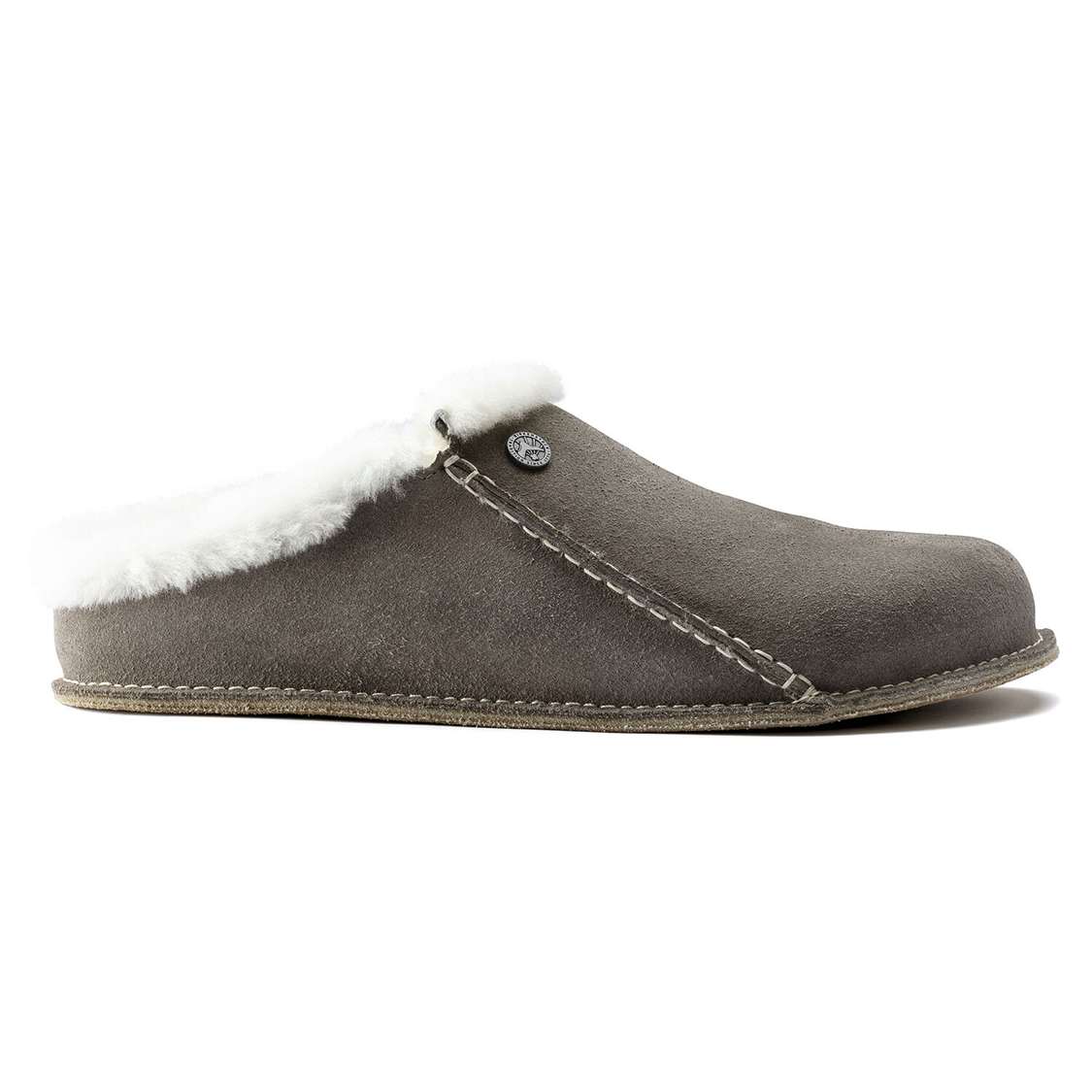 Grey Birkenstock Zermatt Premium Suede Leather Men's Clogs | PDEiIpYJyFk