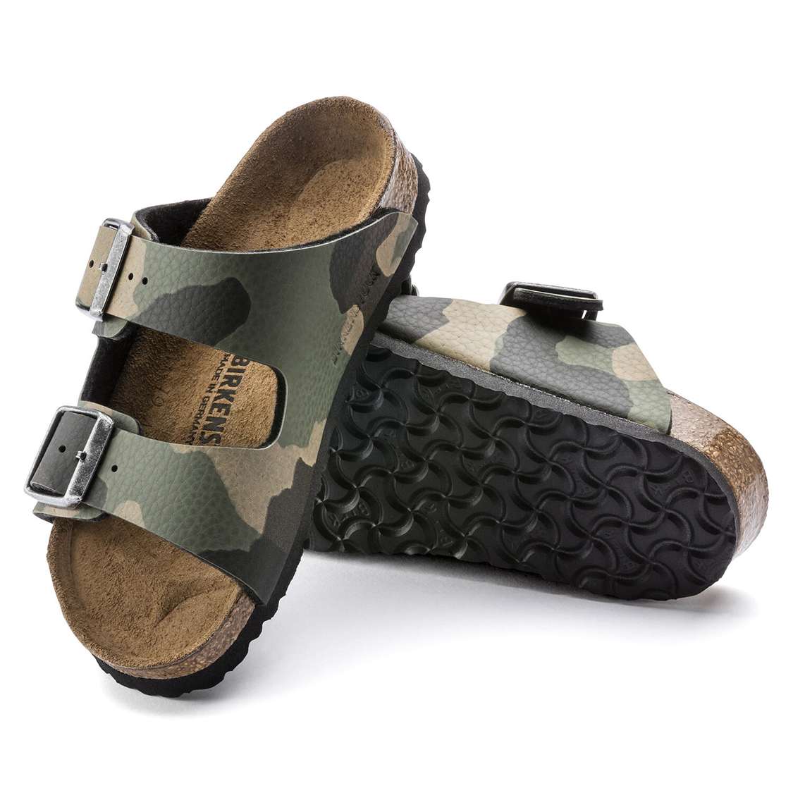 Khaki Birkenstock Arizona Birko-Flor Kids' Boys Sandals | 5pG2wrC2pHW