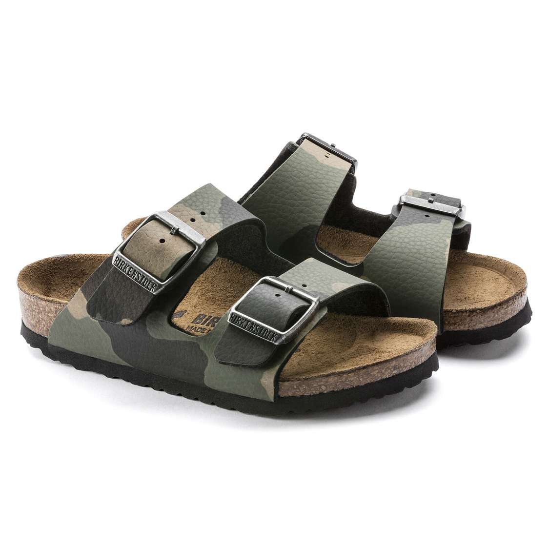 Khaki Birkenstock Arizona Birko-Flor Kids' Boys Sandals | 5pG2wrC2pHW