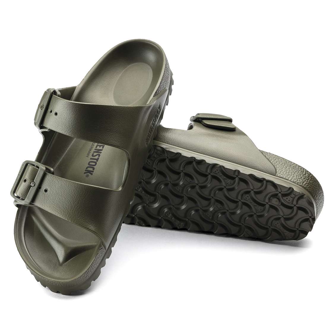 Khaki Birkenstock Arizona Essentials EVA Men's Water Friendly Sandals | JZcyQzSUVFc