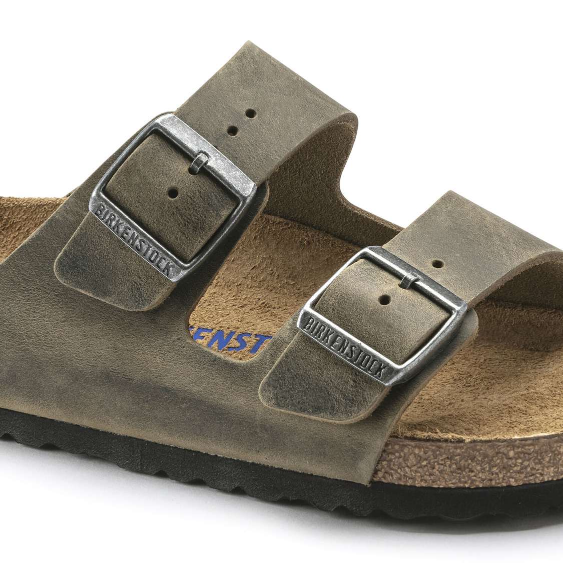 Khaki Birkenstock Arizona Soft Footbed Oiled Leather Women's Two Strap Sandals | 484oxoRIdGL