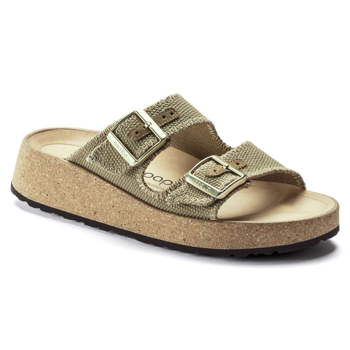 Khaki Birkenstock Gabriela Natural Fibre Mix Women\'s Platforms Sandals | 9GlQjK9fLC6