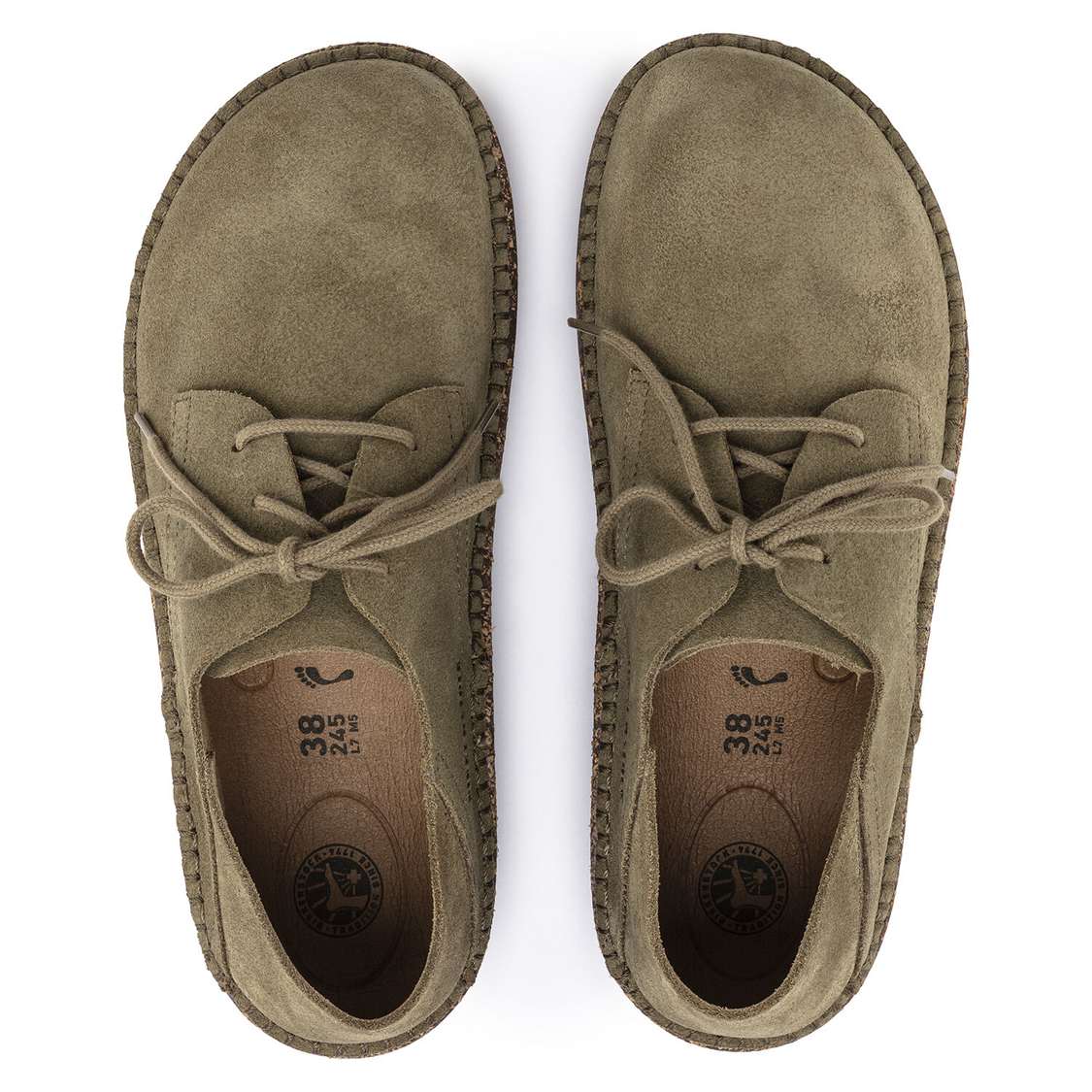 Khaki Birkenstock Gary Suede Leather Men's Low Shoes | VPh7OF1taeE