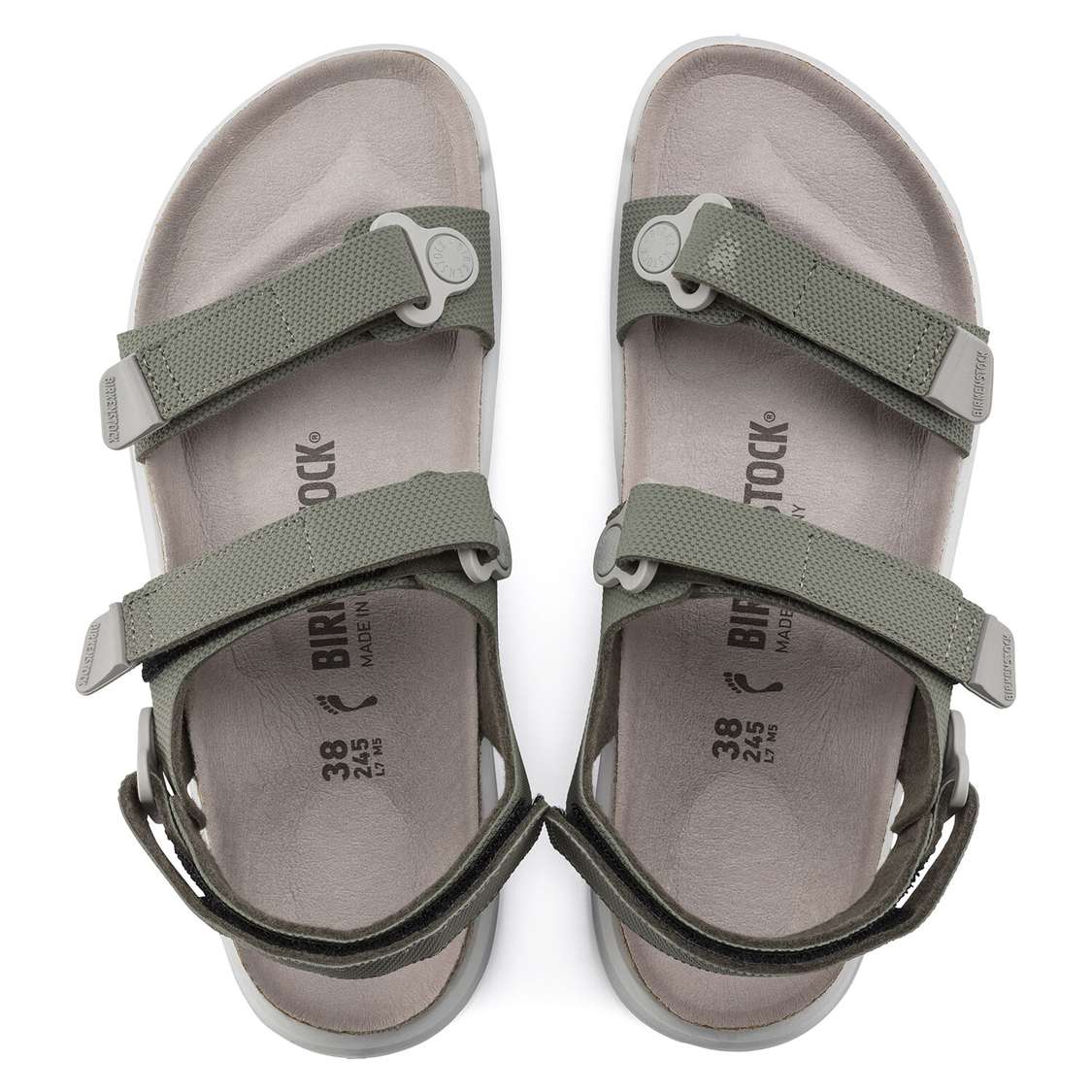 Khaki Birkenstock Kalahari Birko-Flor Women's Back Strap Sandals | aHAHqgK684O