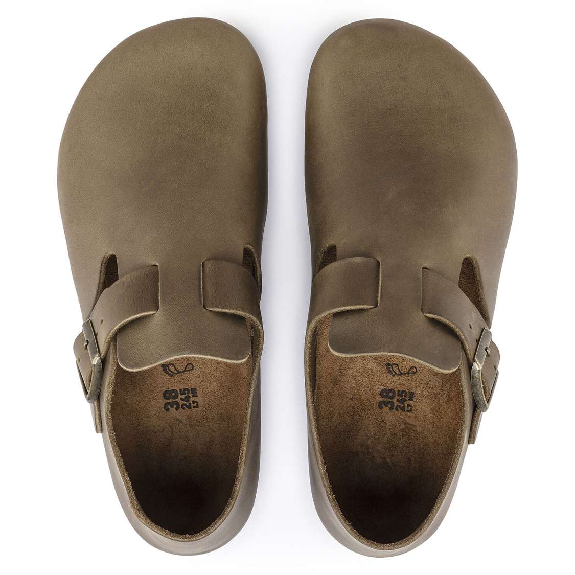 Khaki Birkenstock London Oiled Leather Men's Low Shoes | FUYpdKgecDR