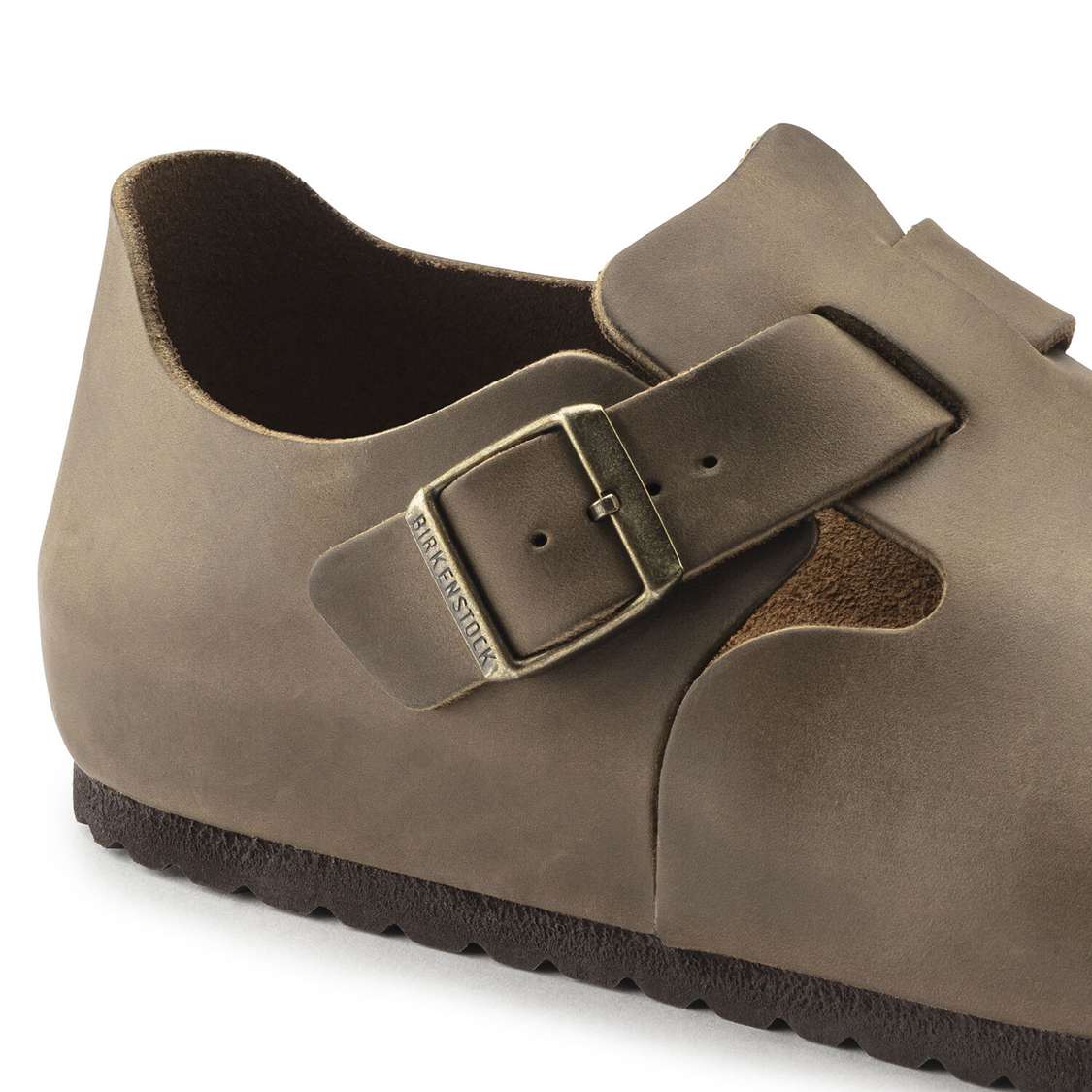 Khaki Birkenstock London Oiled Leather Men's Low Shoes | FUYpdKgecDR