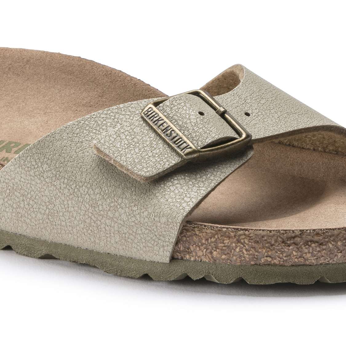 Khaki Birkenstock Madrid Vegan Birko-Flor Women's One Strap Sandals | YPFpcn7TCp5