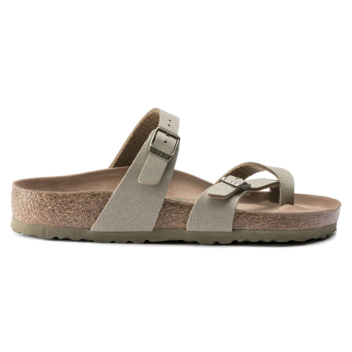 Khaki Birkenstock Mayari Vegan Birkibuc Women's Multi Strap Sandals | ANiN1aNzvhG