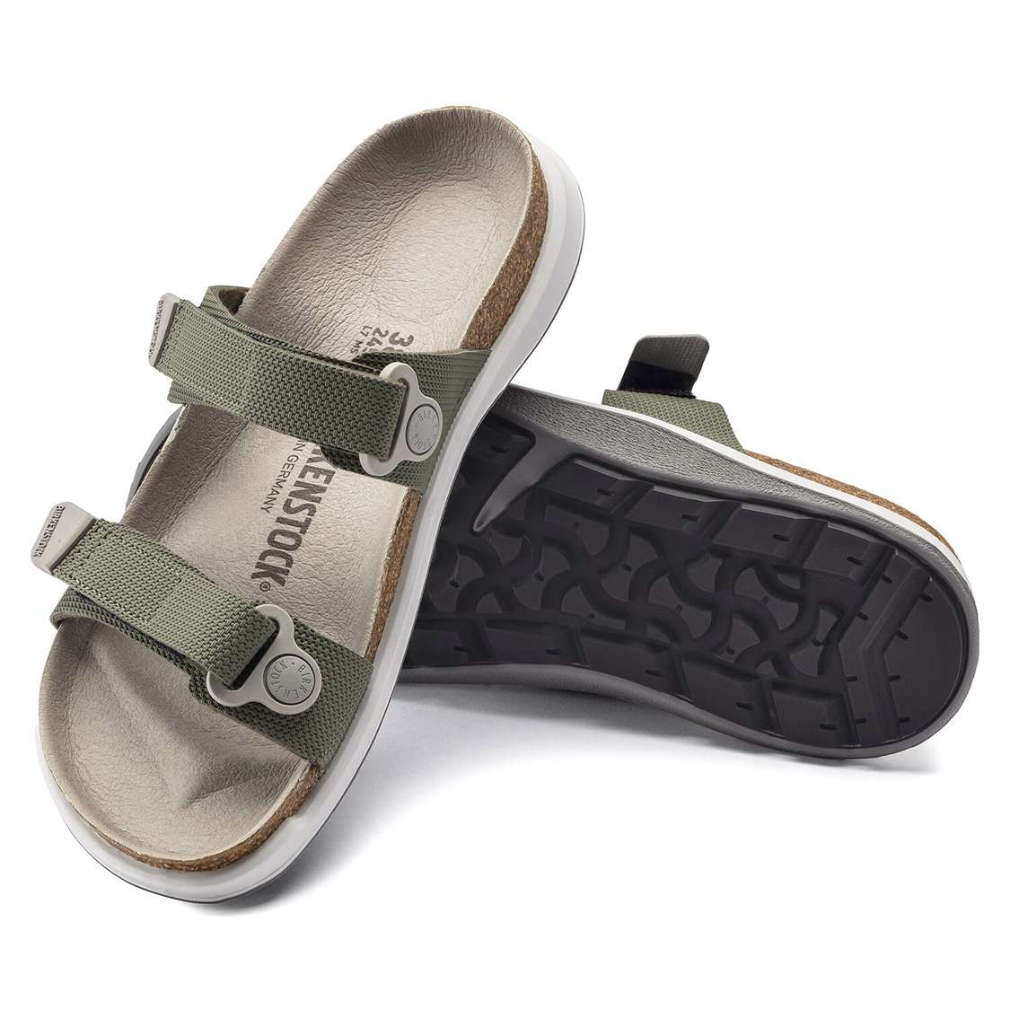 Khaki Birkenstock Sahara Birko-Flor Women's Two Strap Sandals | x7rUqOgdBl1